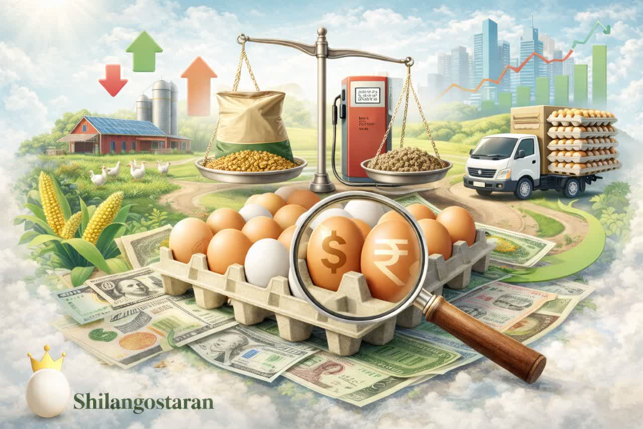 عوامل مؤثر بر قیمت تخم‌مرغ در بازار خرده و عمده